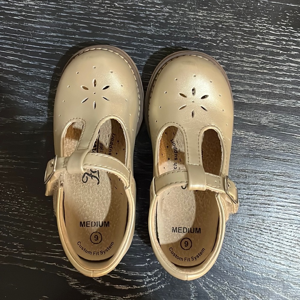 Gold Footmates Mary Janes